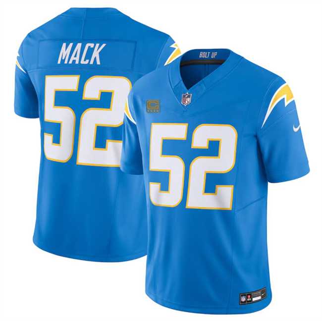Men & Women & Youth Los Angeles Chargers #52 Khalil Mack Blue 2024 F.U.S.E. With 4-Star C Patch Vapor Untouchable Limited Stitched Jersey->los angeles chargers->NFL Jersey